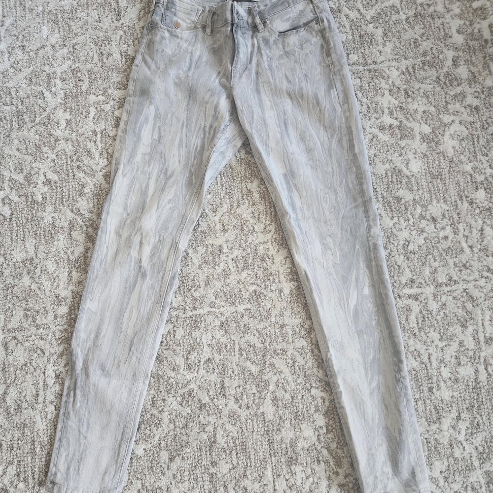 MAISON SCOTCH MARBLE PRINT LA PARISIENNE SKINNY JEANS WOMENS - SIZE 28